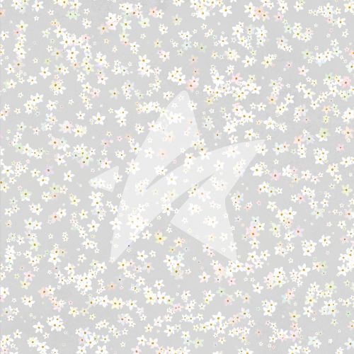 Papel de Diseño - Florecillas - Fondo Gris