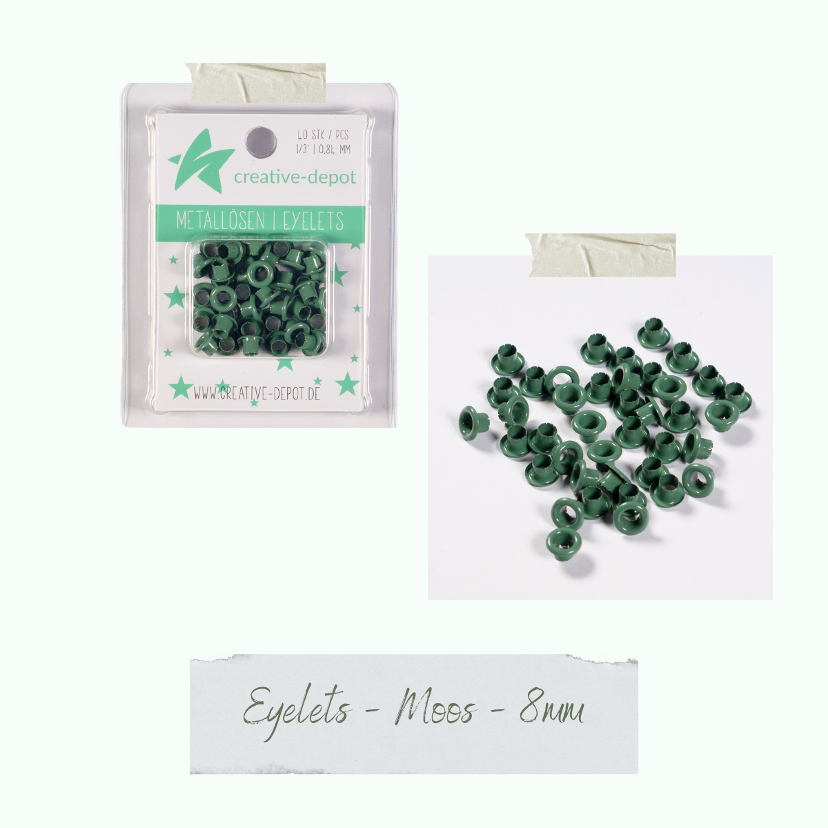 Eyelets - Moos - 8 mm