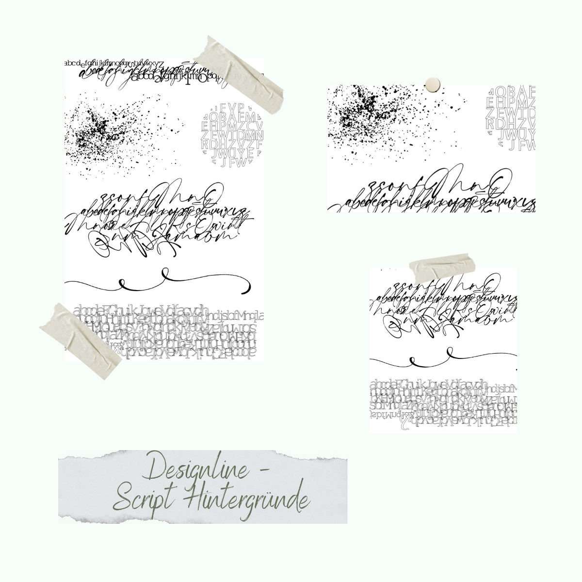 Set de sellos. - Designline - Script - Hintergründe