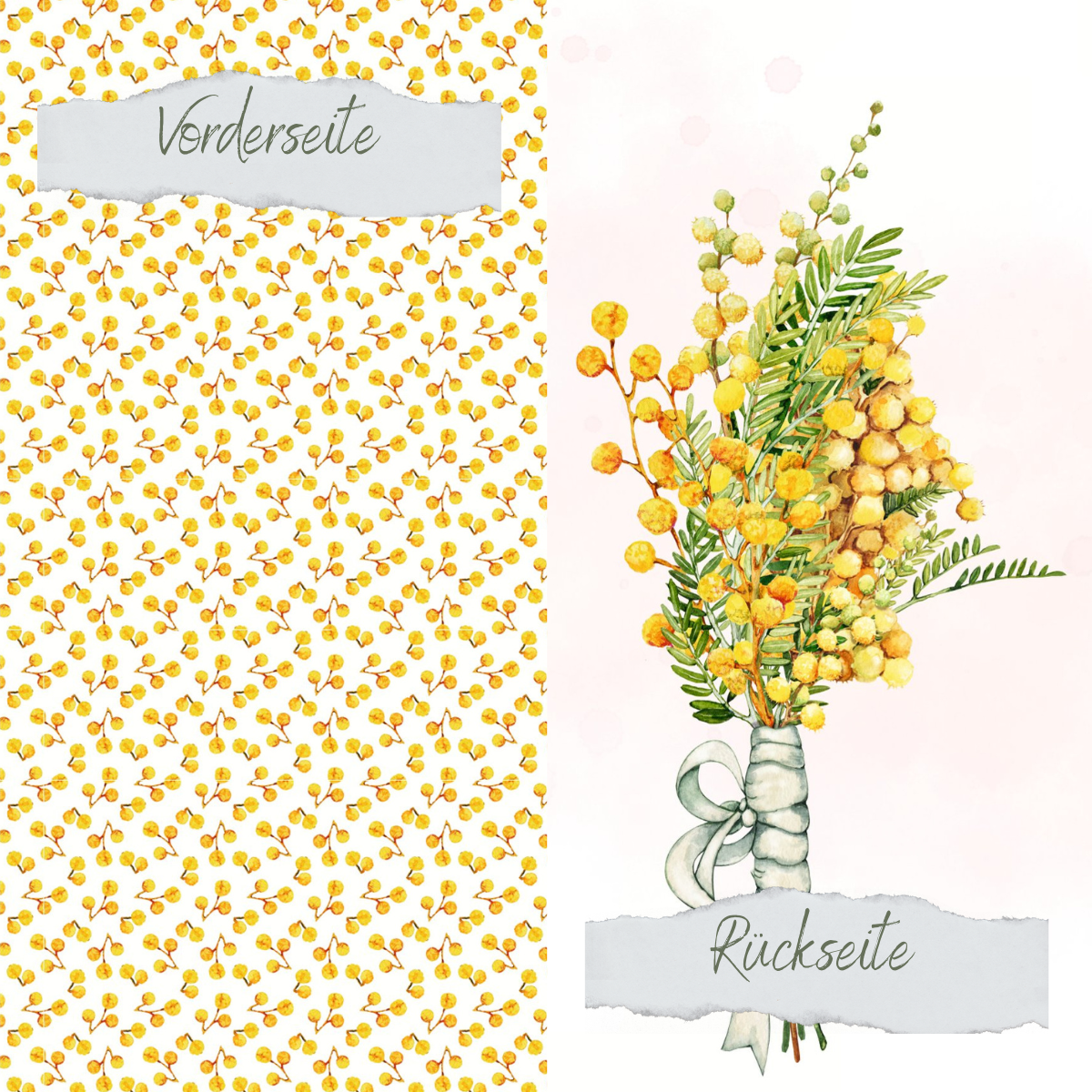 Papel de diseño - Mimose - Impreso por las dos caras