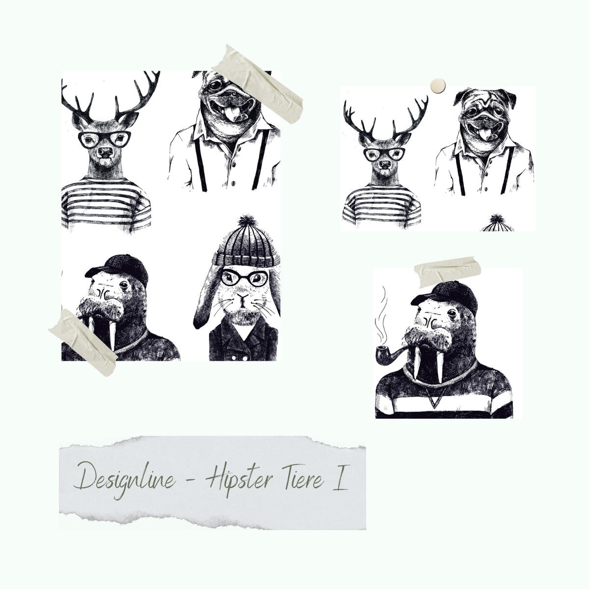 Set de Sello - Designline - Hipster Tiere I