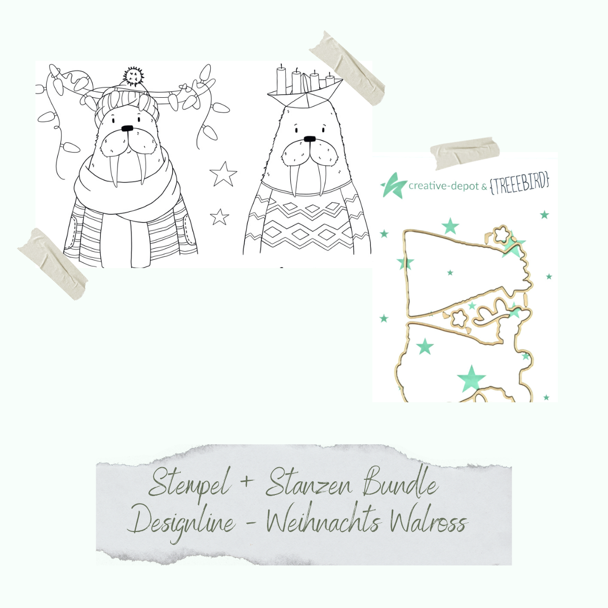 Bundle - Sello y Punzones - Designline - Weihnachts Walross