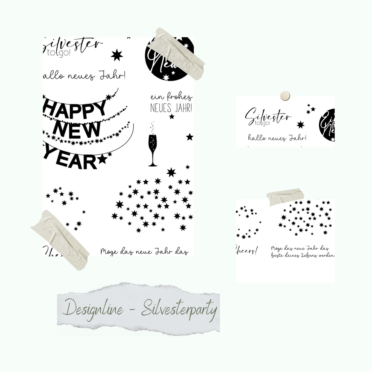 Set de sellos - Designline - Silvesterparty