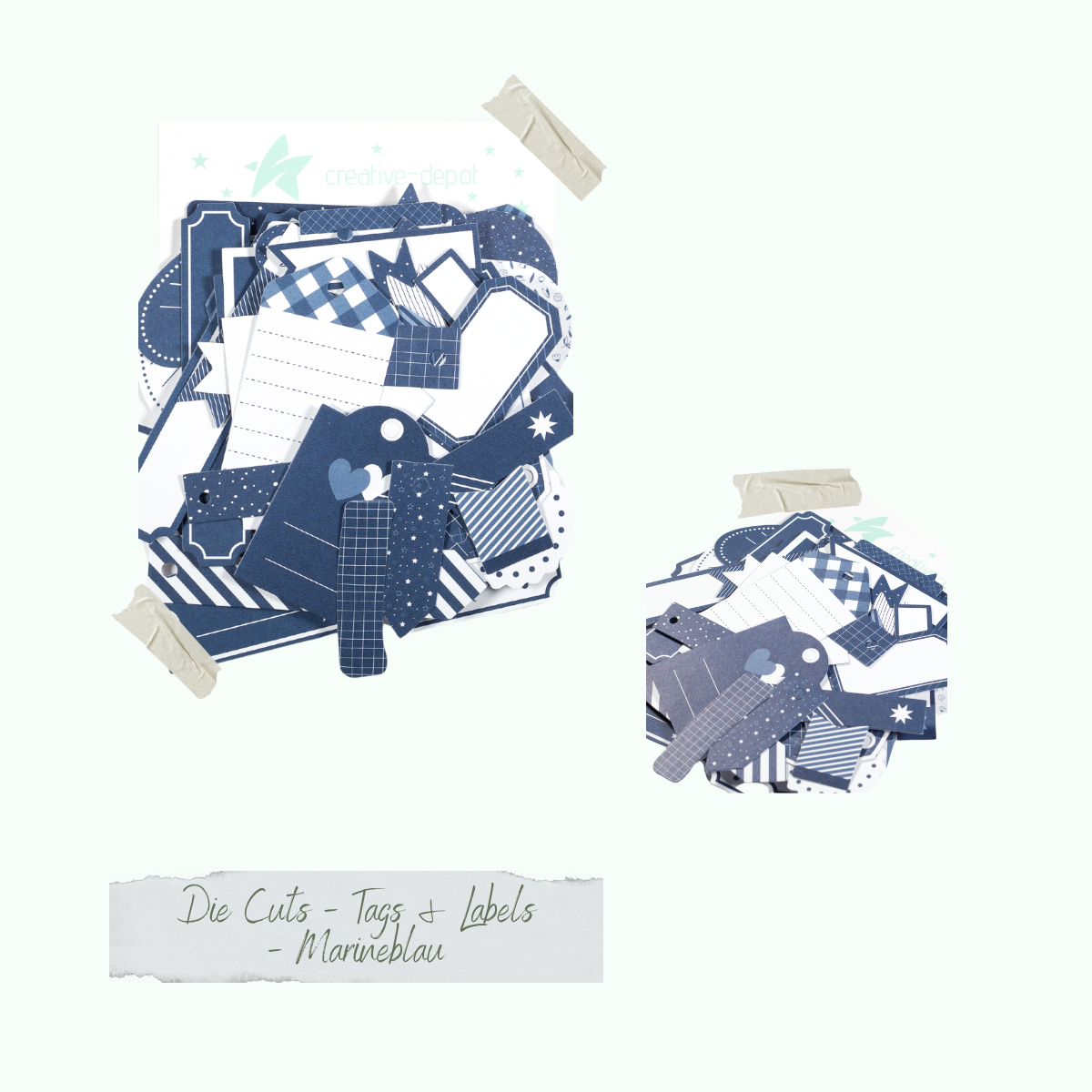 Die Cuts - Tags & Labels - Marineblau