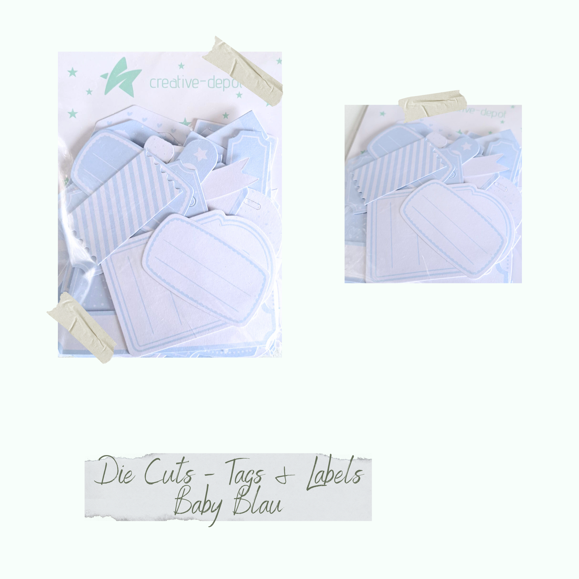 Die Cuts - Tags & Labels - Baby Blau