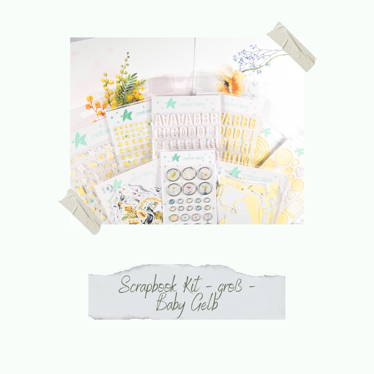 Scrapbook Kit - groß - Baby Gelb - Layoutliebe