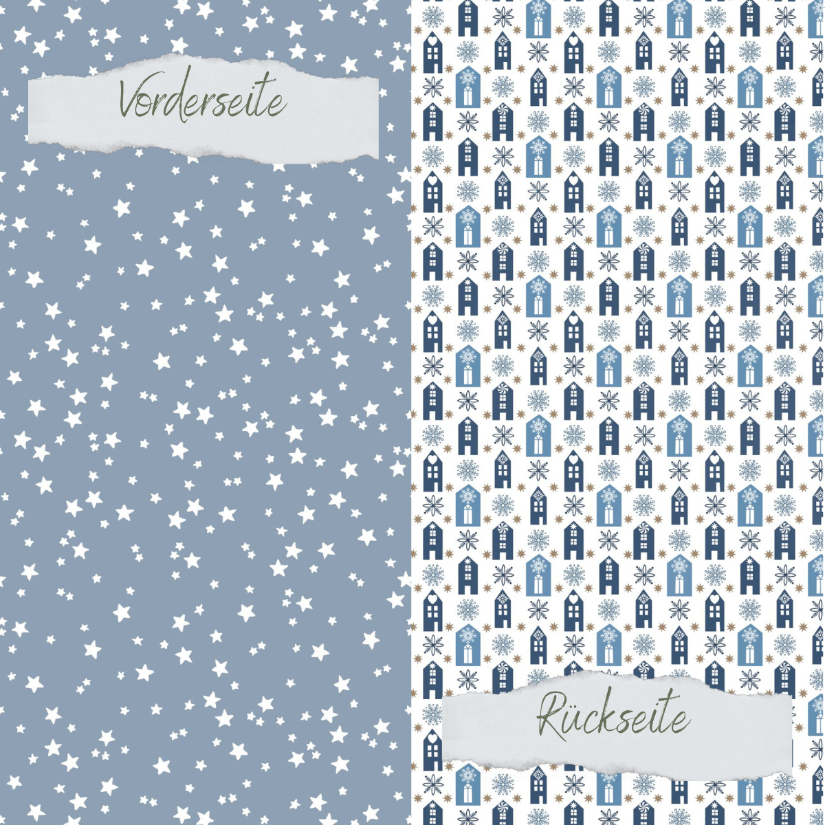 Papel de diseño - Designline - Cozy House Blue - Impreso por las dos caras