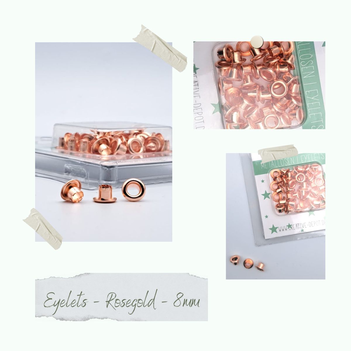 Eyelets - Rosegold - 8mm