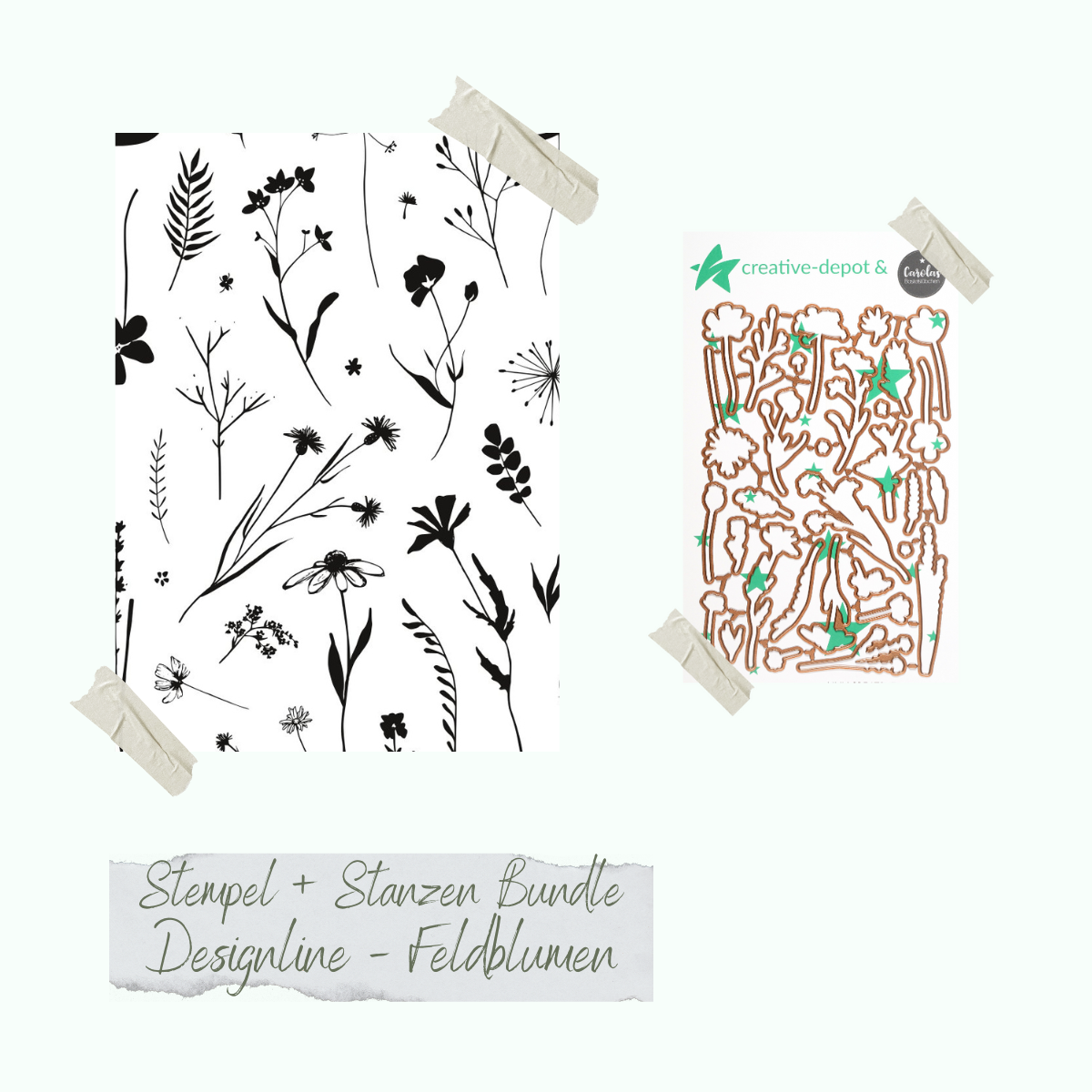 Bundle - Designline - Feldblumen - Sello y perforadoras