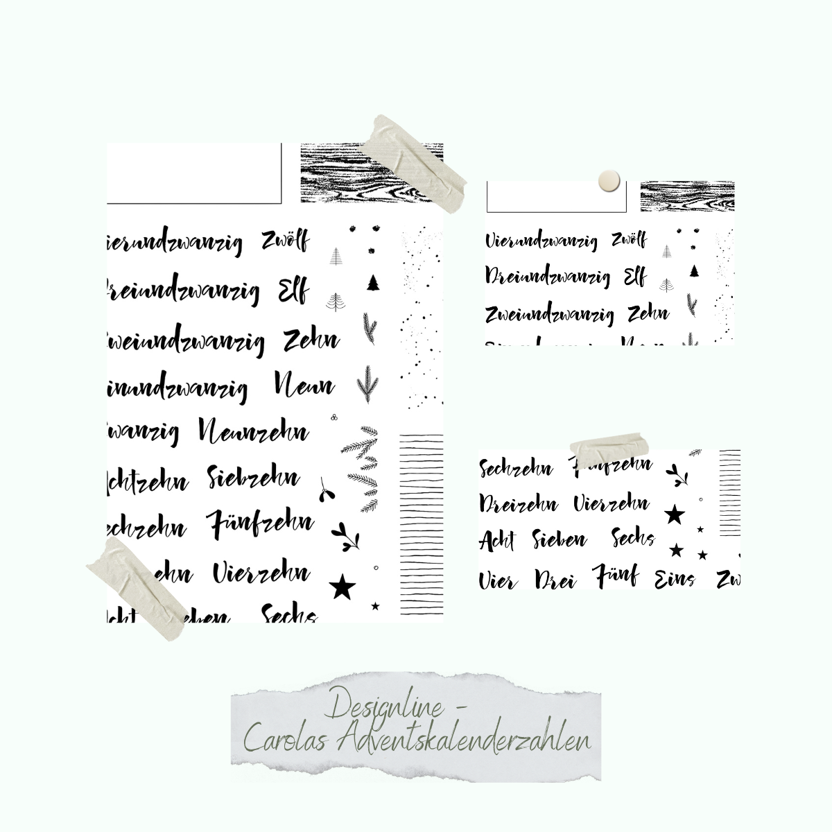 Set de sellos - Designline - Carolas Adventskalenderzahlen