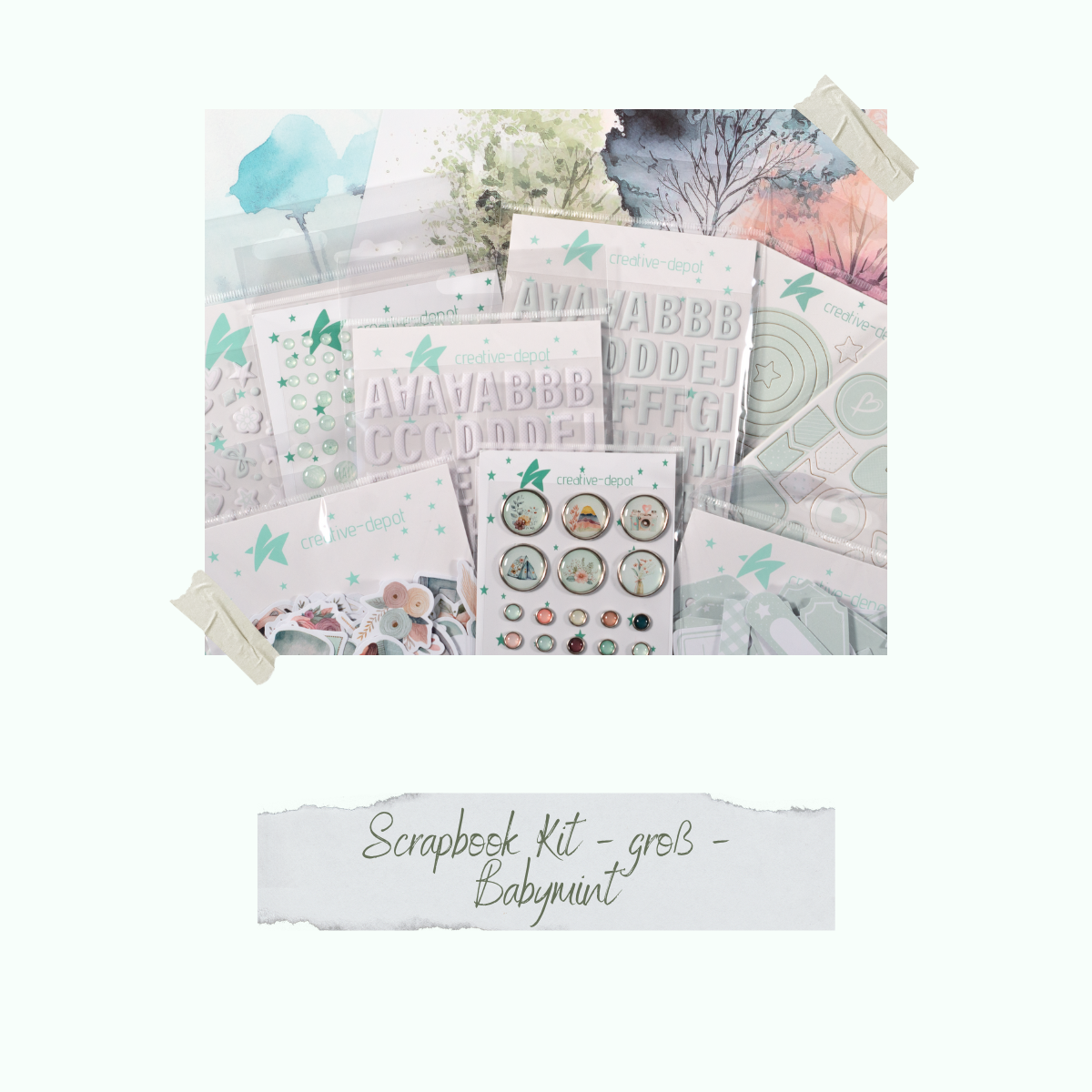 Kit para álbumes de recortes - grande - Babymint - Layoutliebe