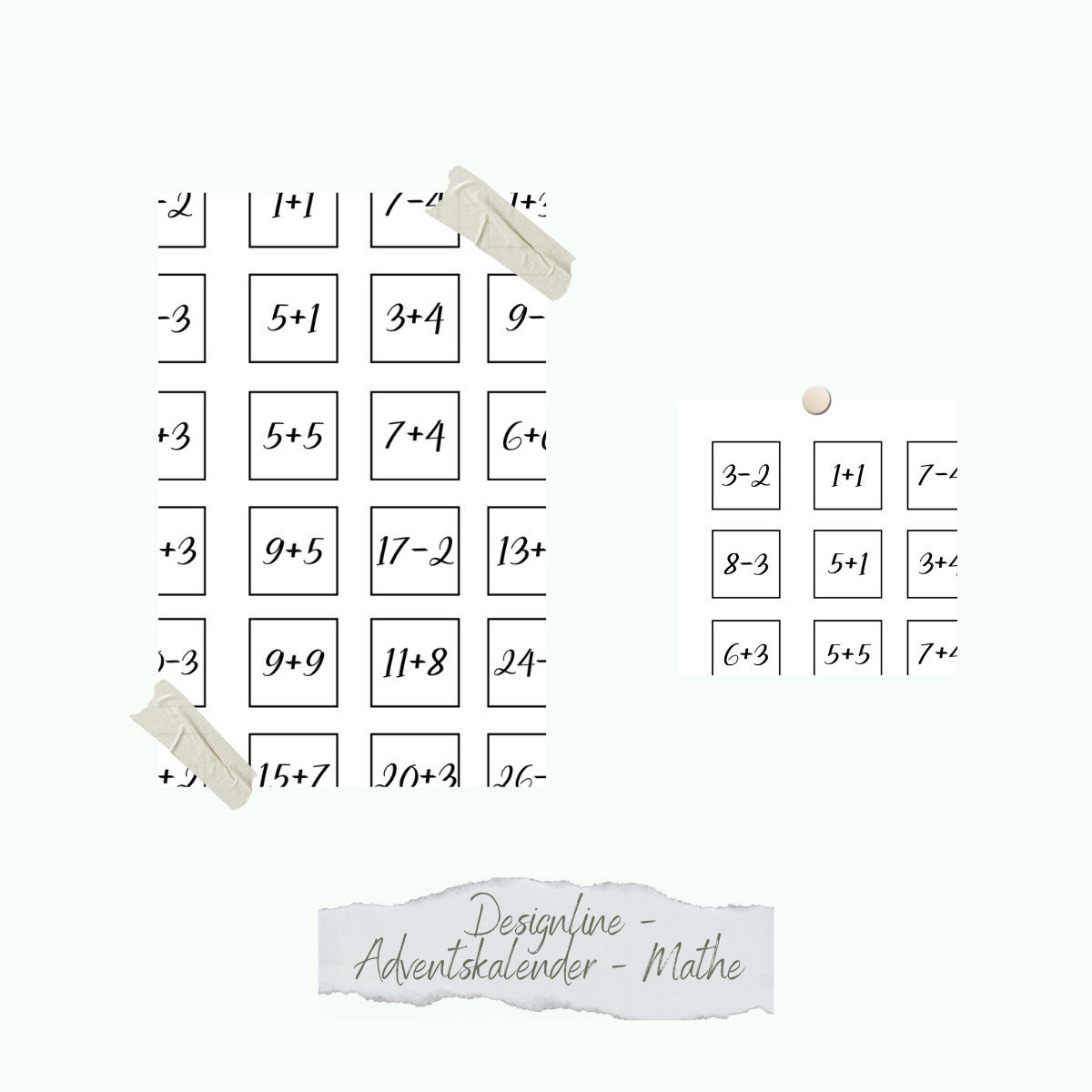 Set de sellos - Designline - Adventskalender - Mathe