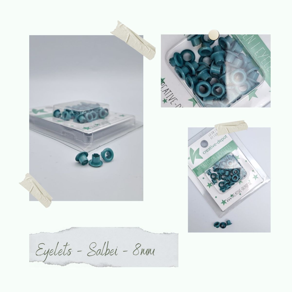 Eyelets - Salbei - 8mm