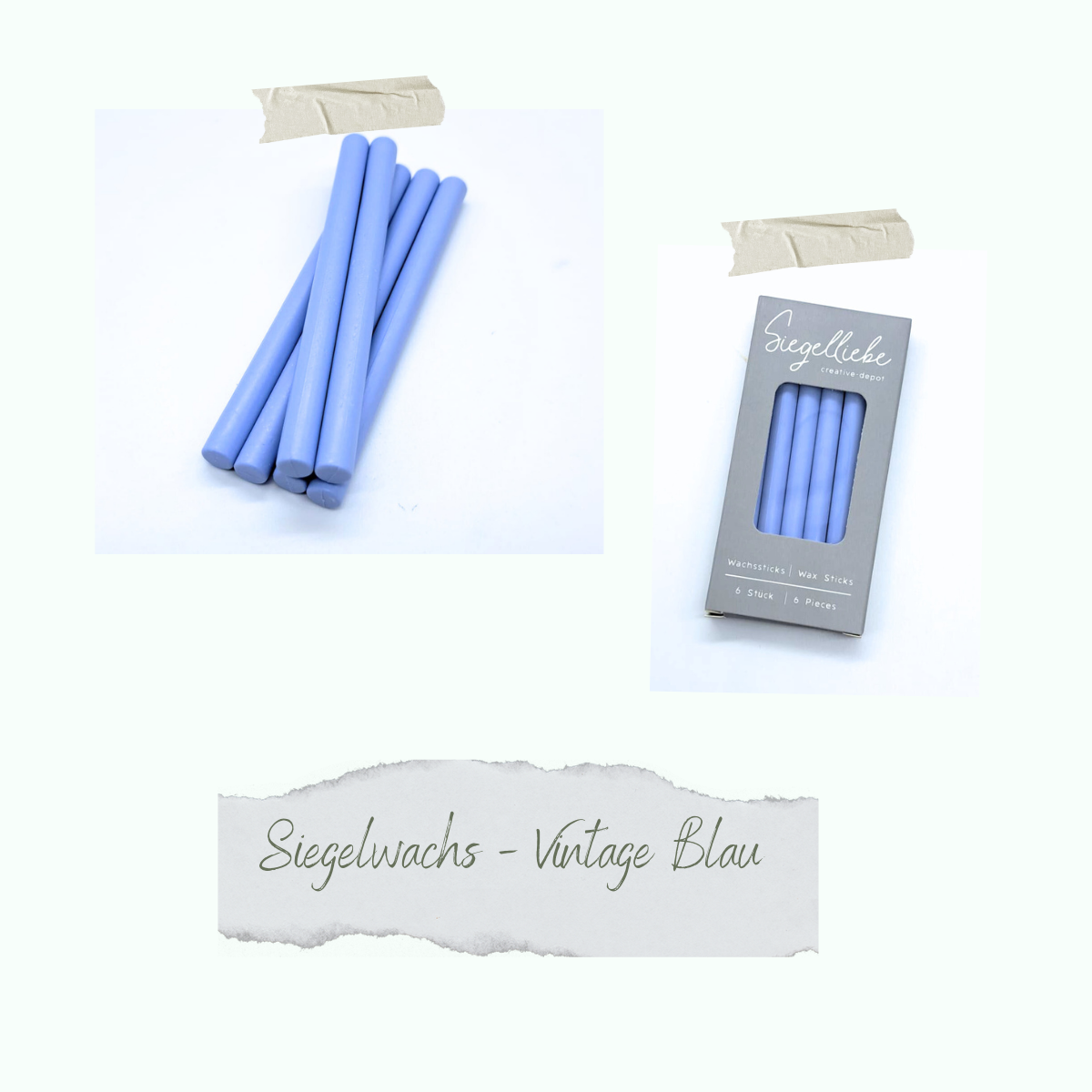 Barritas de cera - Vintage Blau - Siegelliebe