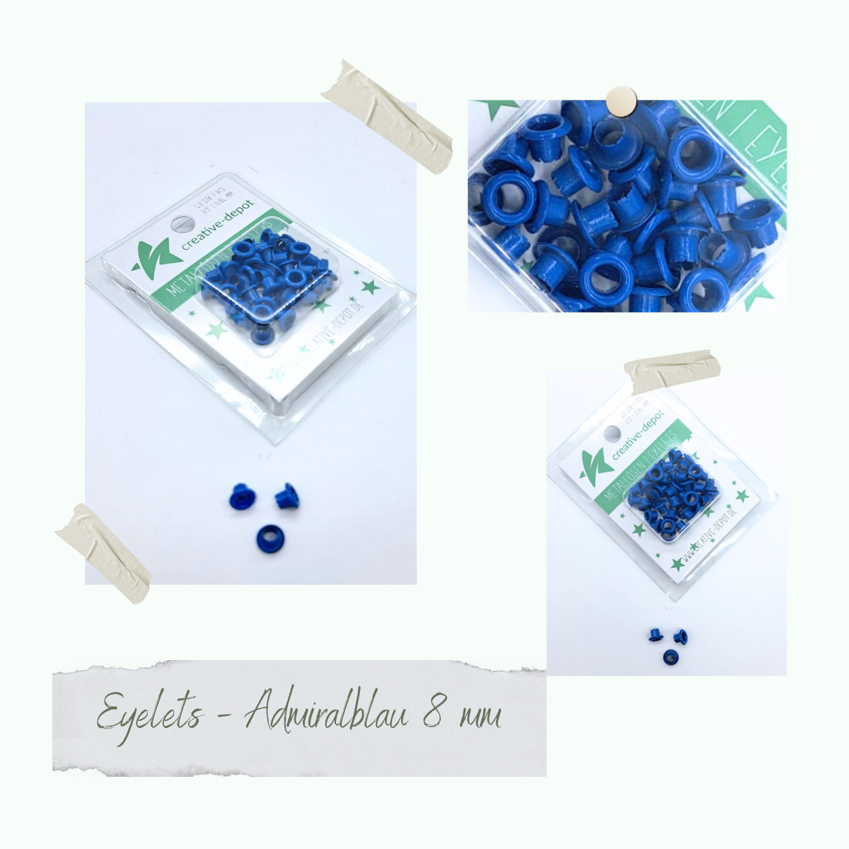 Eyelets - Admiralblau - 8mm