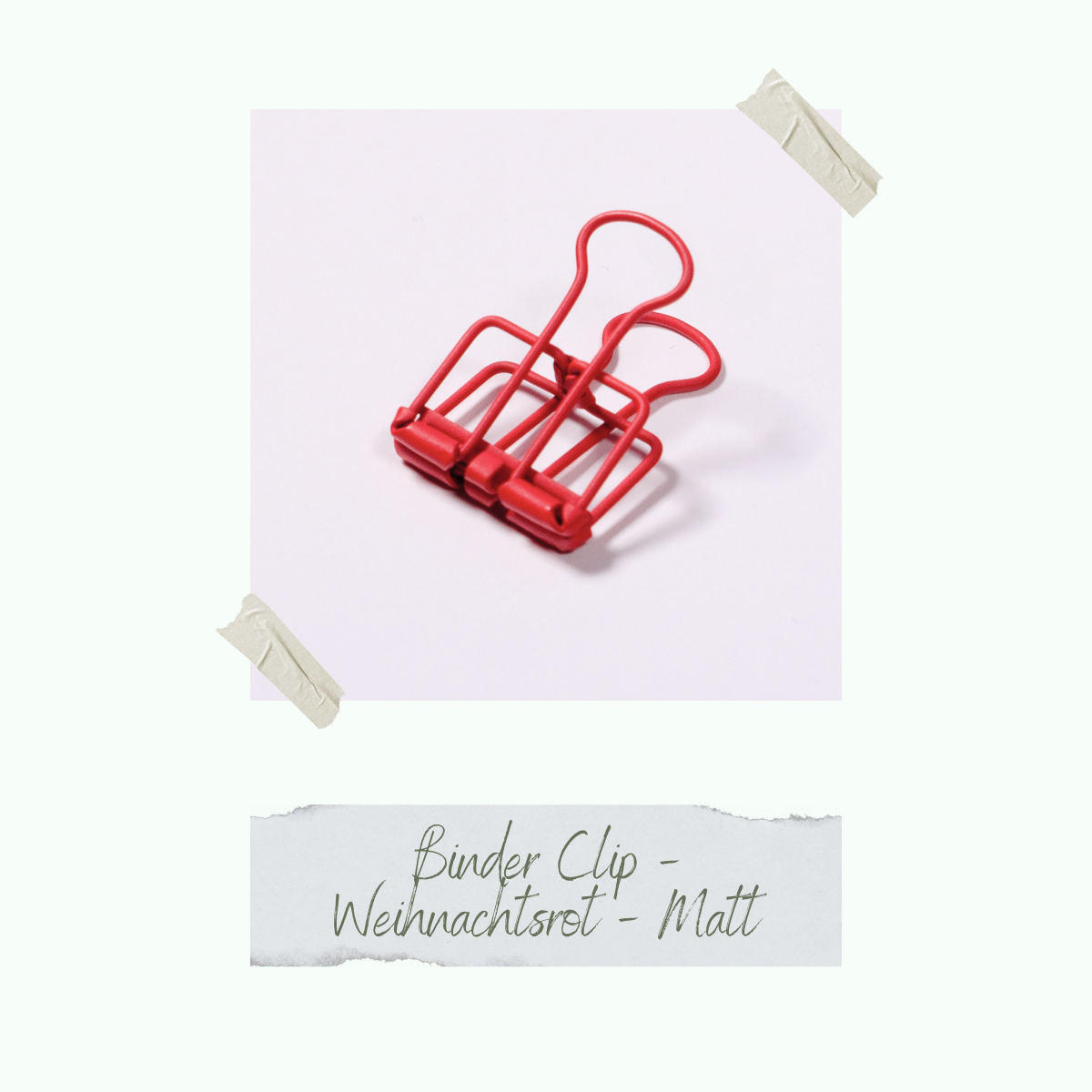 Binder Clip - Weihnachtsrot - Matt