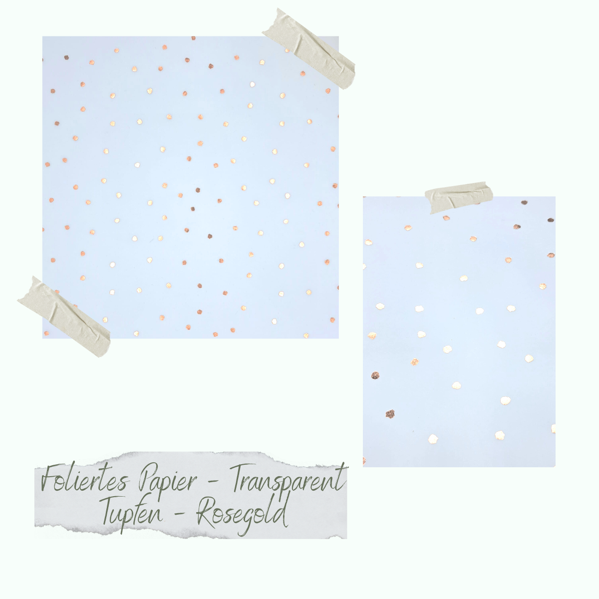 Papel metalizado - Transparent - Tupfen - Rosegold