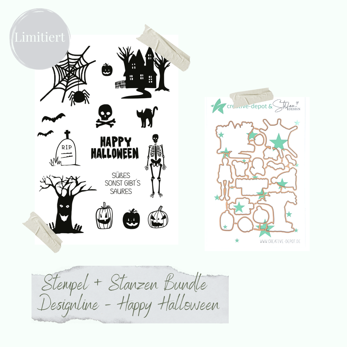 Bundle - Sellos y perforadoras - Designline - Happy Halloween