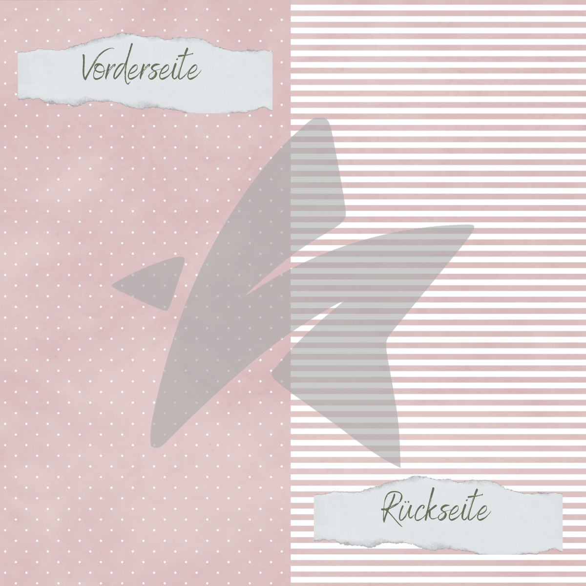 Papel de diseño - Basic - Blush - Mini Pünktchen + Schmale Streifen - Impreso por las dos caras