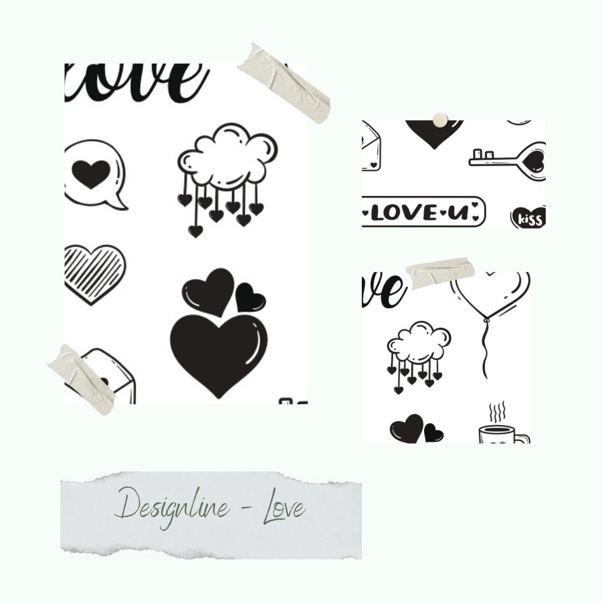 Set de Sello - Designline - Love