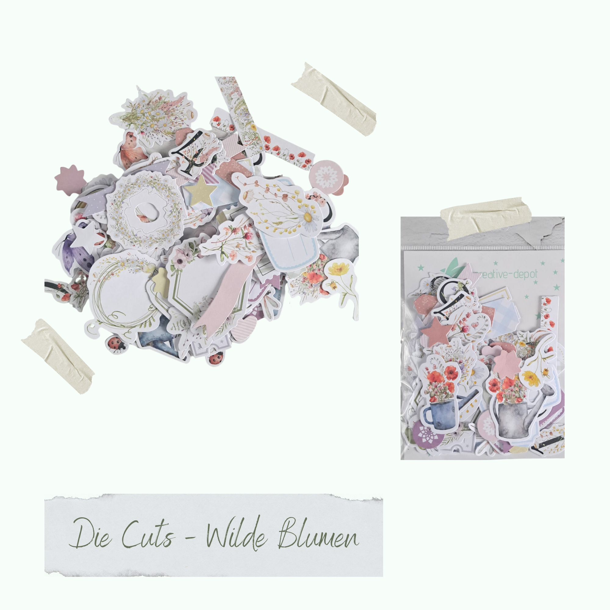 Die Cuts - Tags - Wilde Blumen