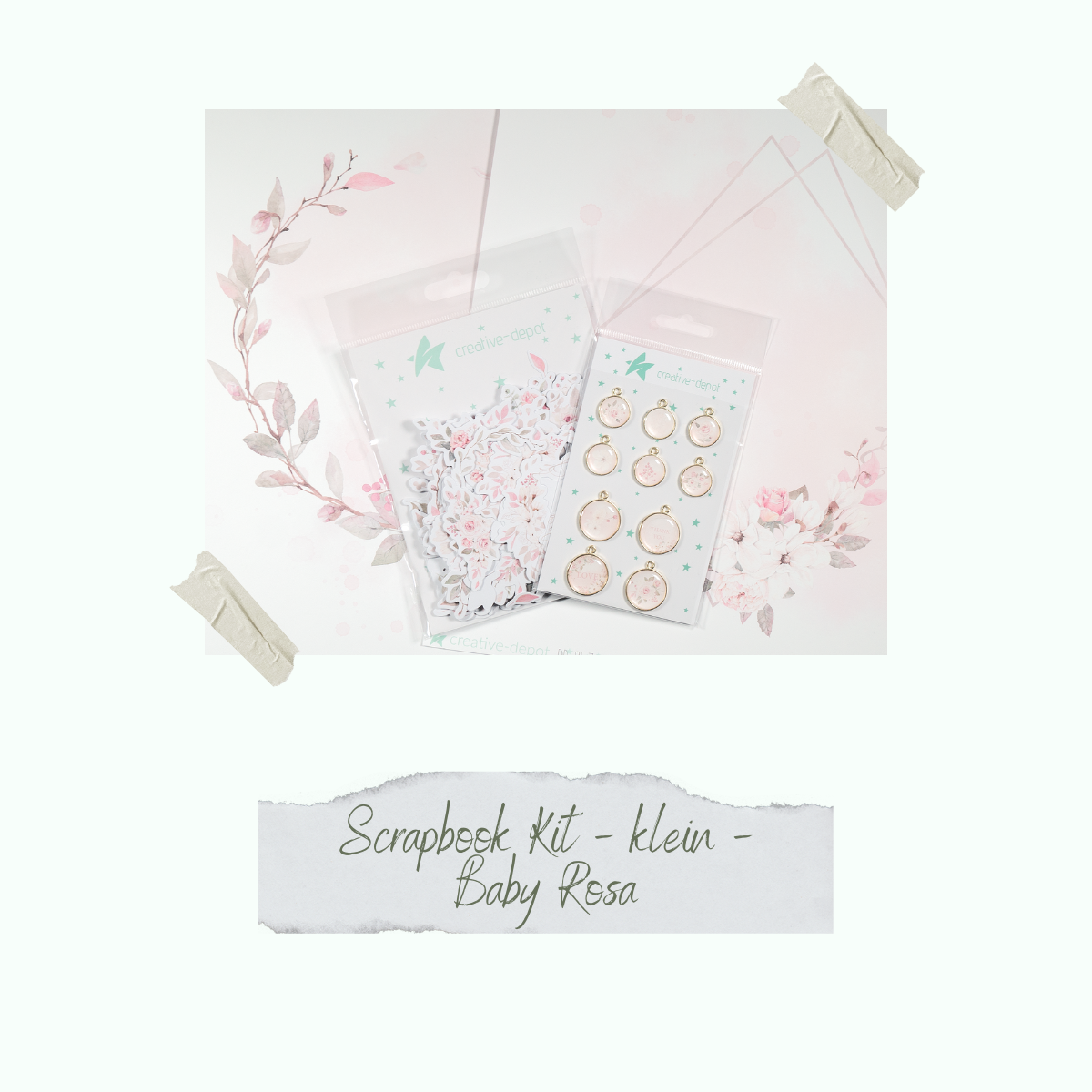 Kit para álbum de recortes - pequeño - Baby Rosa - Layoutliebe