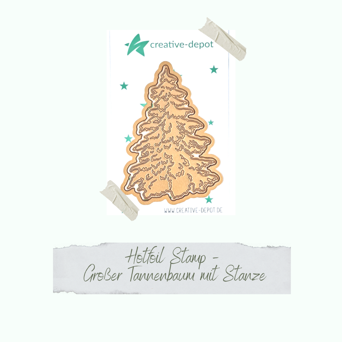 Hotfoil Stamp - Großer Tannenbaum mit Stanze