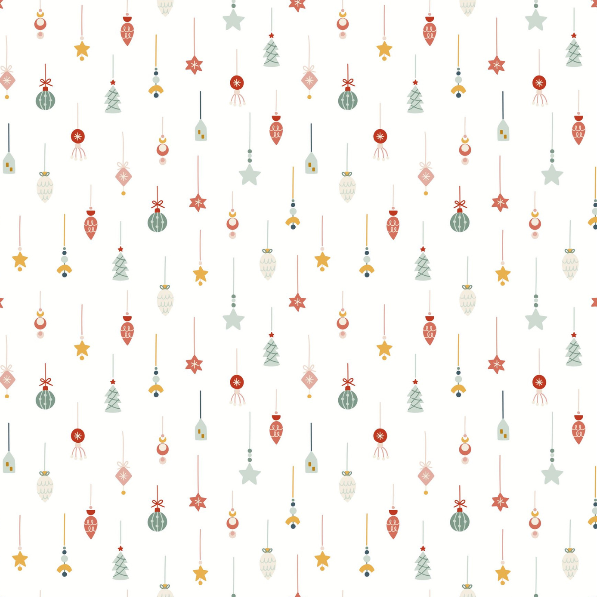 Papel de diseño - Pastell Christbaumkugeln