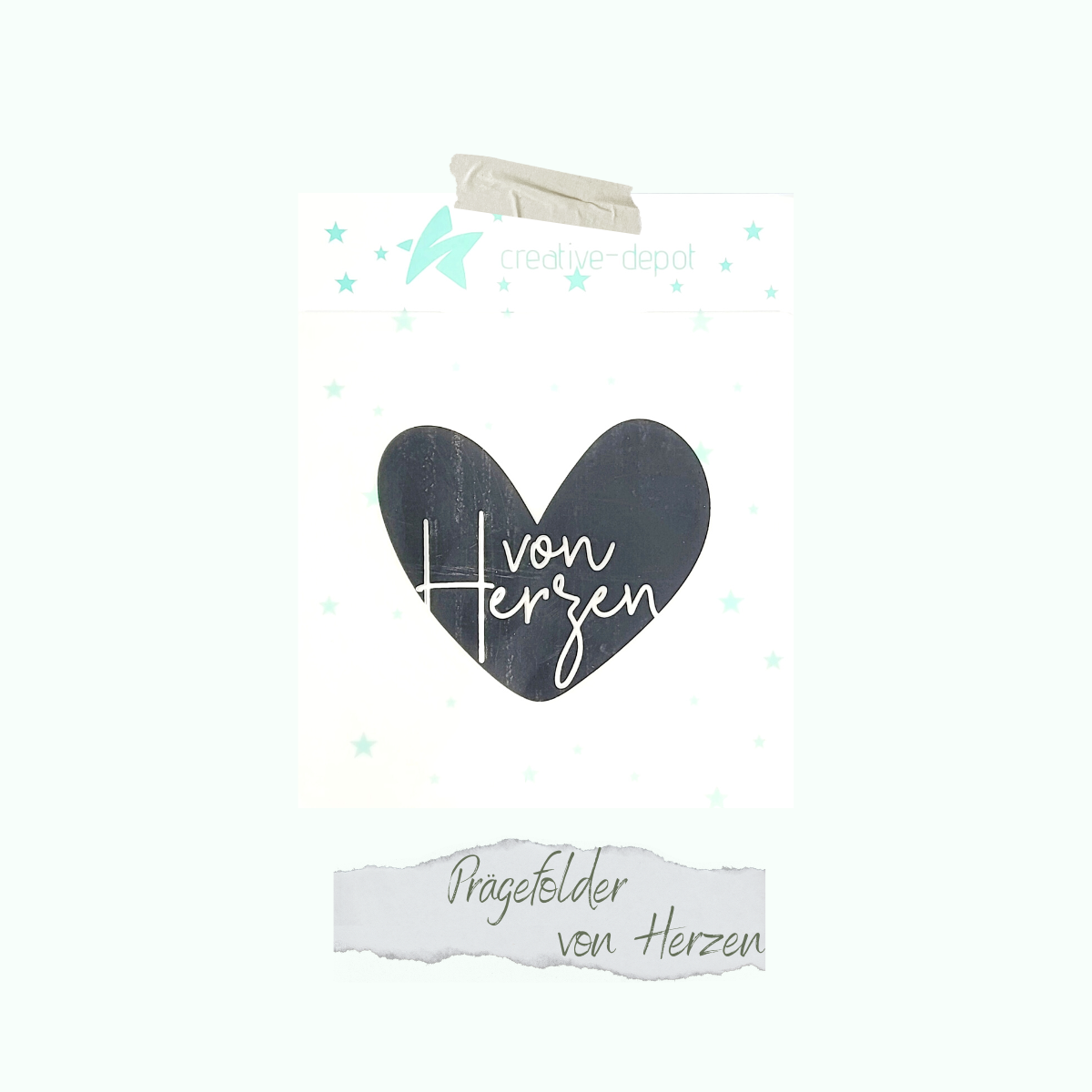 Carpeta Gofrado - Doodle Heart - From the Heart - 15 x 15 cm