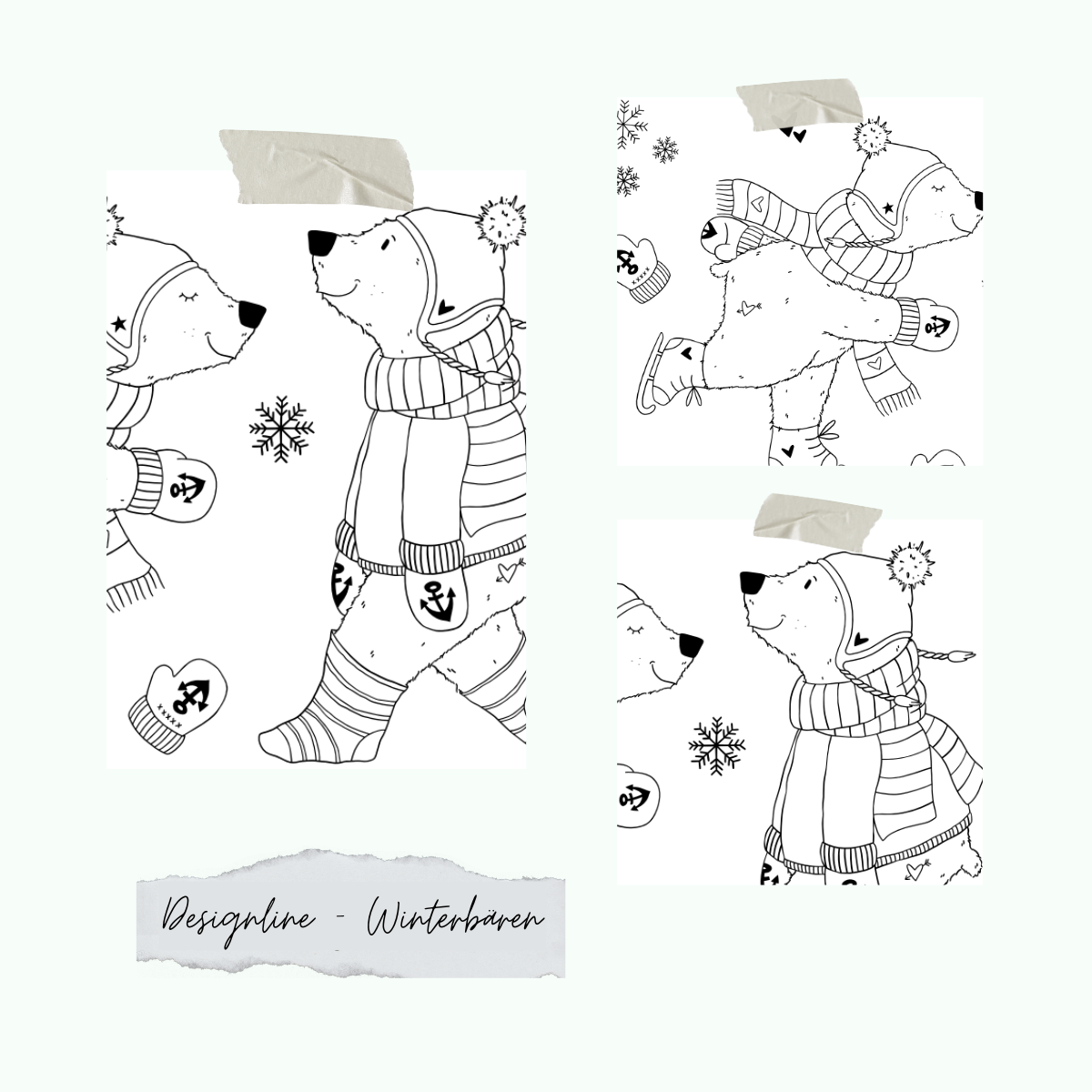 Set de sellos - Designline - Winterbären