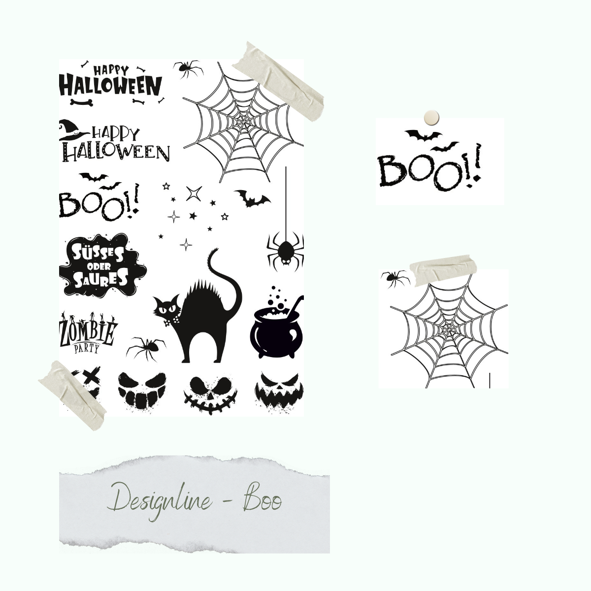 Set de sellos - Designline - Boo